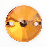 12mm Topaz Round AAAAA Glass Crystal, Sew On Gems, Sold in Pairs